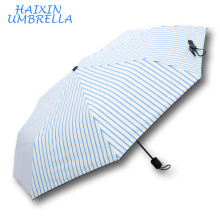 China Wholesale TaiWan Compact Easy UV Advertising Sun Parasol Navy Stripe Design Windproof Travel Cute Umbrella High Quality
